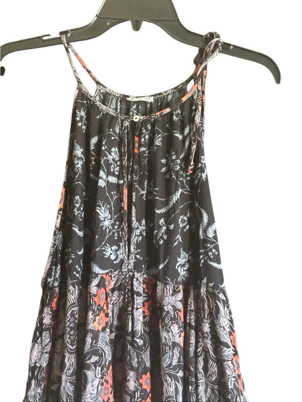 Intimately Free People Wildest Dreams Floral Swing Dress in Black and Rust. Larg - Picture 4 of 12